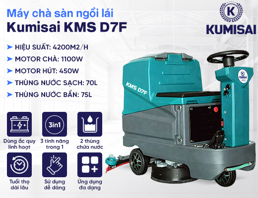 Máy chà sàn ngồi lái Kumisai KMS D7F - 2